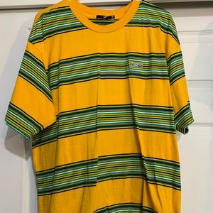 🔥‼️OBEY Striped Shirt MEDIUM. orange